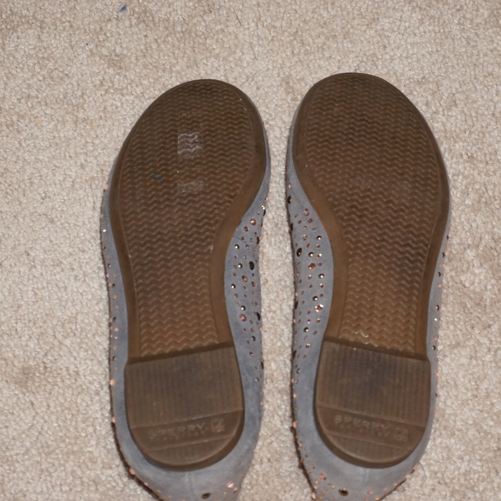 Sperry Rhinestone Leather Flats - Picture 4 of 5